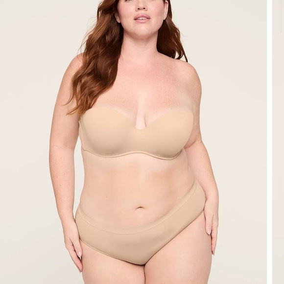 Cacique Lane Bryant Multi Way Boost Strapless Bra 44D Cafe Mocha - Picture 1 of 12